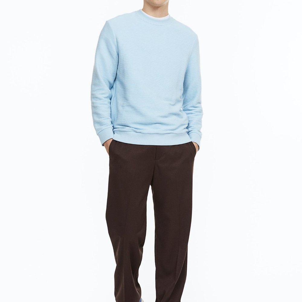 Regular Fit Ribbed Sweatshirt - Picture 4 of 6